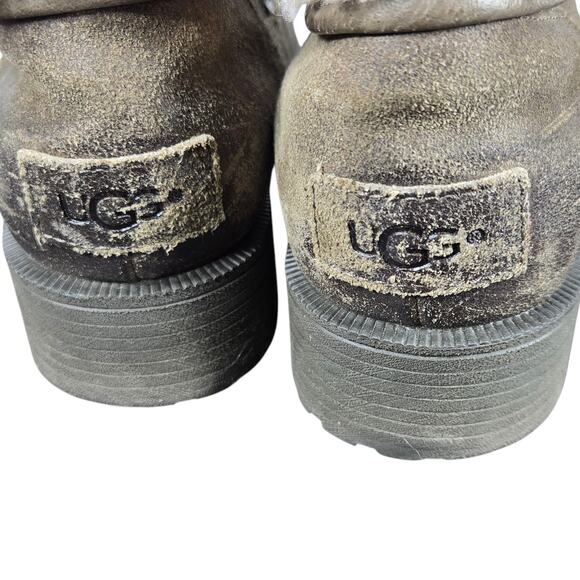 UGG Boots Womens 7.5 Blayre III UggPure Wool Waterproof Leather Dove Gray Straps - Picture 8 of 12